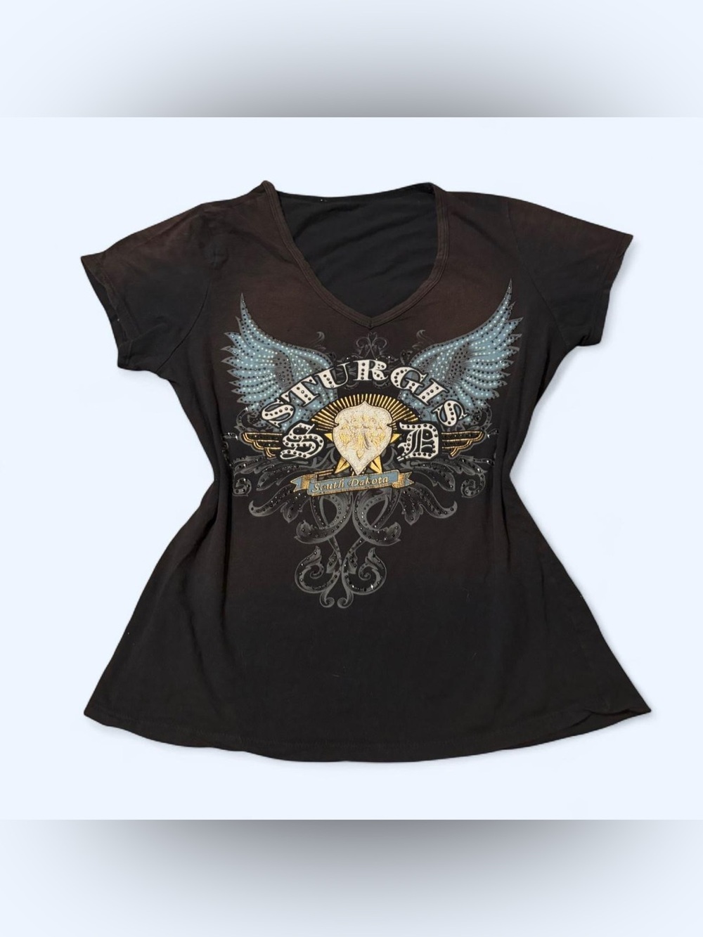 Y2K Grunge Black Floral Top!